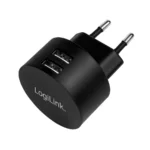LogiLink Φορτιστής Χωρίς Καλώδιο με 2 Θύρες USB-A 10.5W Μαύρος (PA0218)