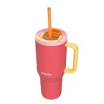 Kambukka Ποτήρι Θερμός Ανοξείδωτο 950ml Pink Papaya Thermal Mug Telescopic Straw με Καλαμάκι 11-08002