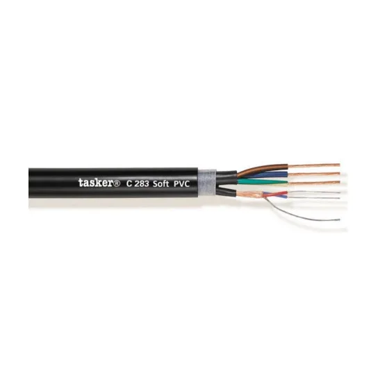 Tasker C283 Soft Pvc Υβριδικό Καλώδιο Μέτρου Dmx 110 Ohm + Power Cable 1x2x0 22+3x1 50mm² Μαύρο Bulk M Υβριδικό Καλώδιο Μέτρου Dmx 110 Ohm + Power Cable 1x2x0 22+3x1 50mm² Μαύρο - Image 1