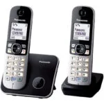 Panasonic KX-TG6812PDB Ασύρματο Τηλέφωνο Duo Μαύρο