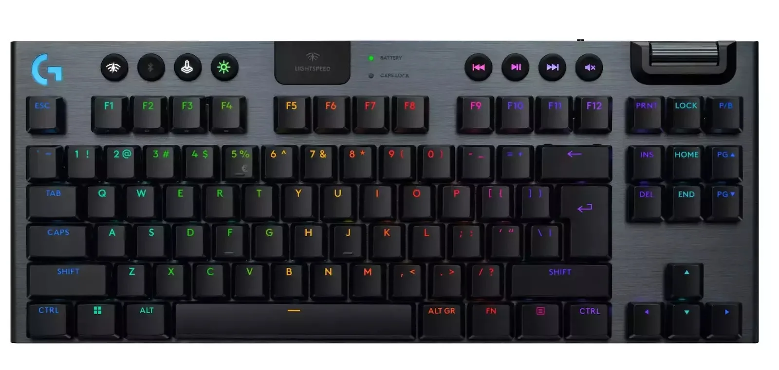 Logitech G915 X Lightspeed TKL Ασύρματο Gaming Μηχανικό Πληκτρολόγιο Tenkeyless με GL Tactile διακόπτες και RGB φωτισμό (Αγγλικό US) - Image 1