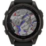 Garmin Fenix 8 Solar Titanium 47mm Αδιάβροχο Smartwatch με Παλμογράφο (Sapphire, Carbon Grey Dlc Titanium With Black/pebble Grey Silicone Band)