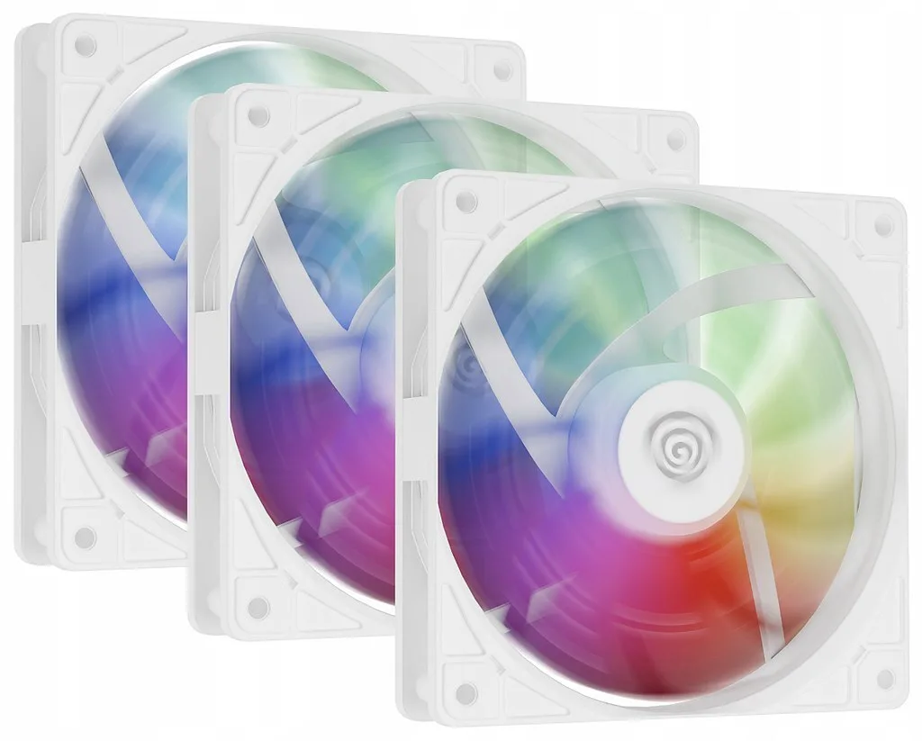 Natec Oxal 120 Case Fan με ARGB Φωτισμό και Σύνδεση 3-Pin / 4-Pin PWM 3τμχ Λευκό - Image 1