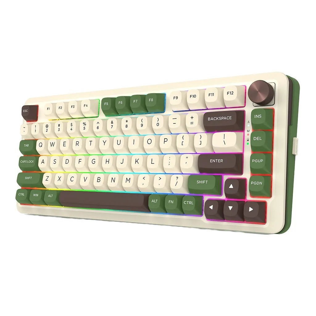 Redragon Cyrus K681CGC PRO Ασύρματο Gaming Μηχανικό Πληκτρολόγιο 75% με Custom Silver διακόπτες και RGB φωτισμό (Αγγλικό US) Λευκό - Image 1