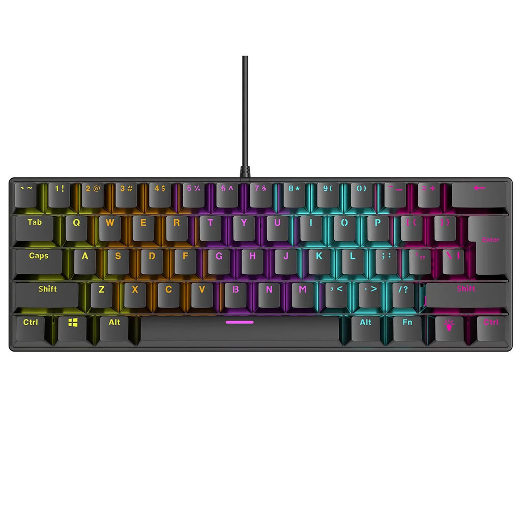 Rampage Plower K60 Gaming Μηχανικό Πληκτρολόγιο 60% με Custom Blue διακόπτες και RGB φωτισμό (Αγγλικό US) - Image 1