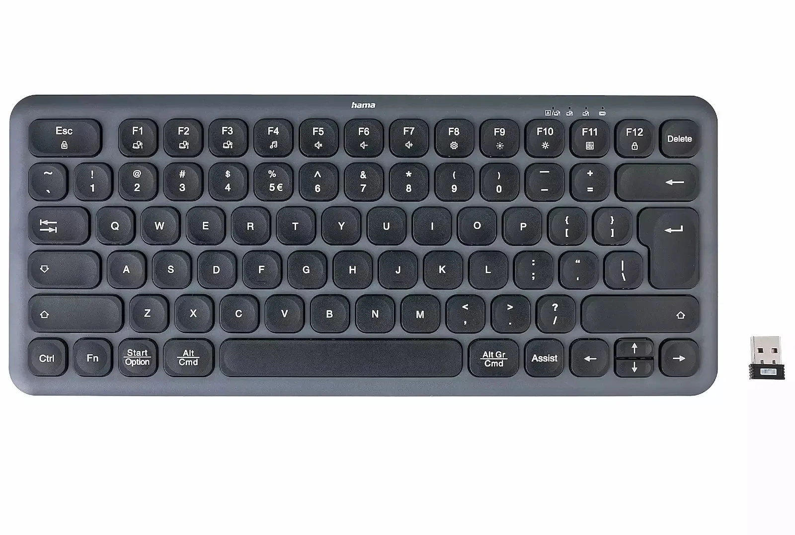 HAMA M-D WK-500 Ασύρματο Bluetooth Πληκτρολόγιο Αγγλικό US - Image 1