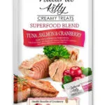 Natural Kitty Κρεμώδης Λιχουδιά Τόνο Σολομό Cranberry 4x12gr