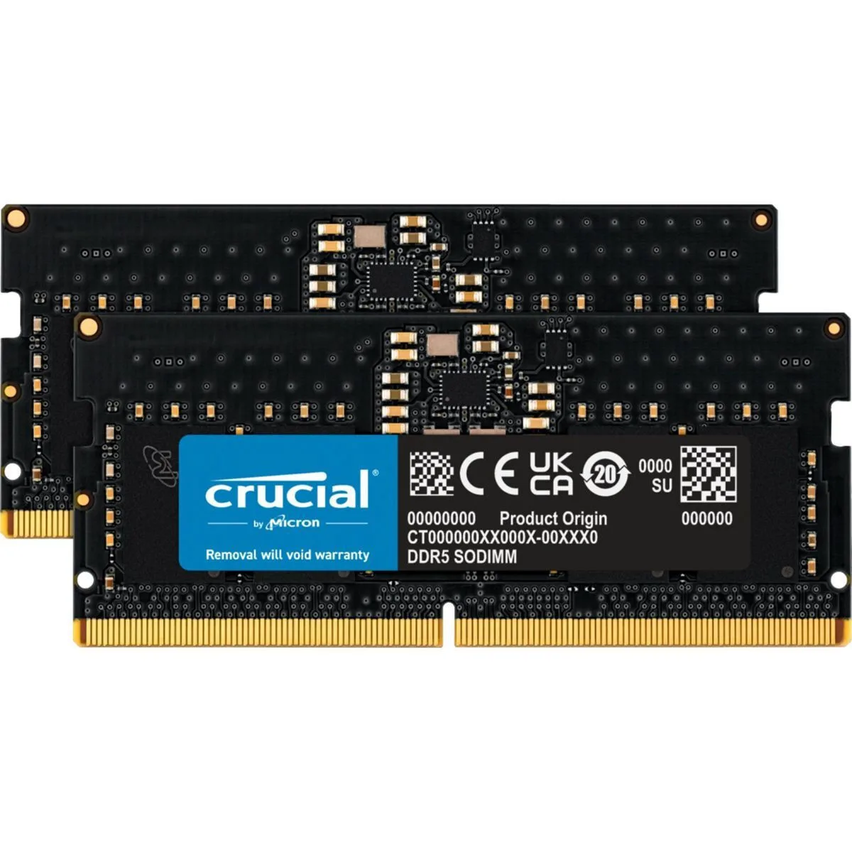 Crucial DDR5 128GB RAM με 2x64GB Modules και Ταχύτητα 5600 για Laptop CT2K64G56C46S5 - Image 1