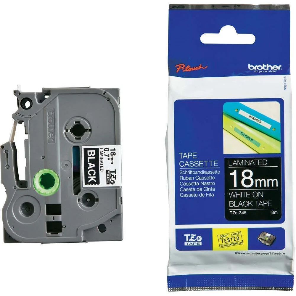 Brother P-touch Ταινία Ετικετογράφου σε Λευκό Χρώμα TZE-345 - Image 1