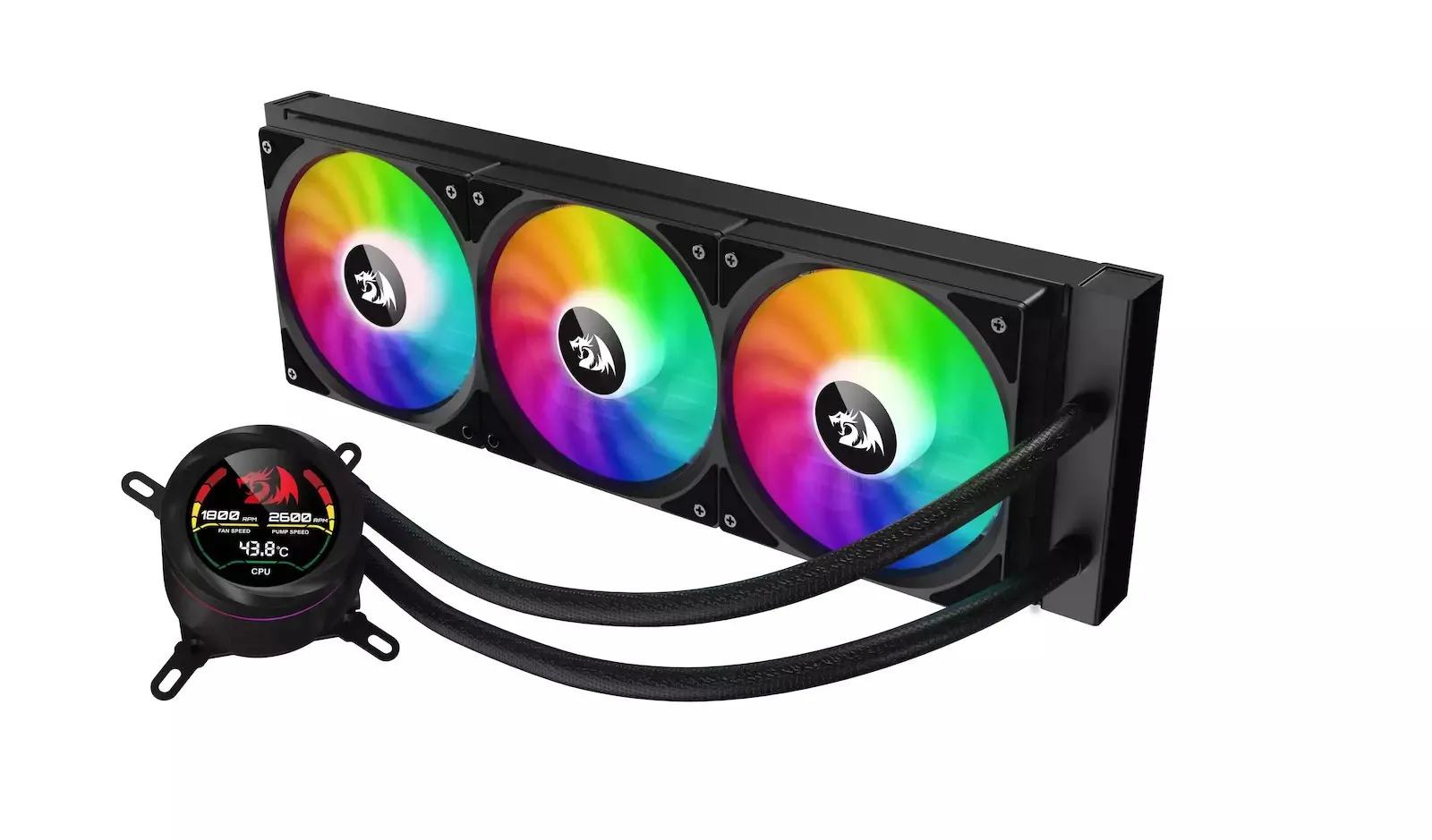 Redragon CCW-1017 Υδρόψυξη Επεξεργαστή Τριπλού Ανεμιστήρα 120mm για Socket AM4/AM5/1700/115x με RGB Φωτισμό - Image 1
