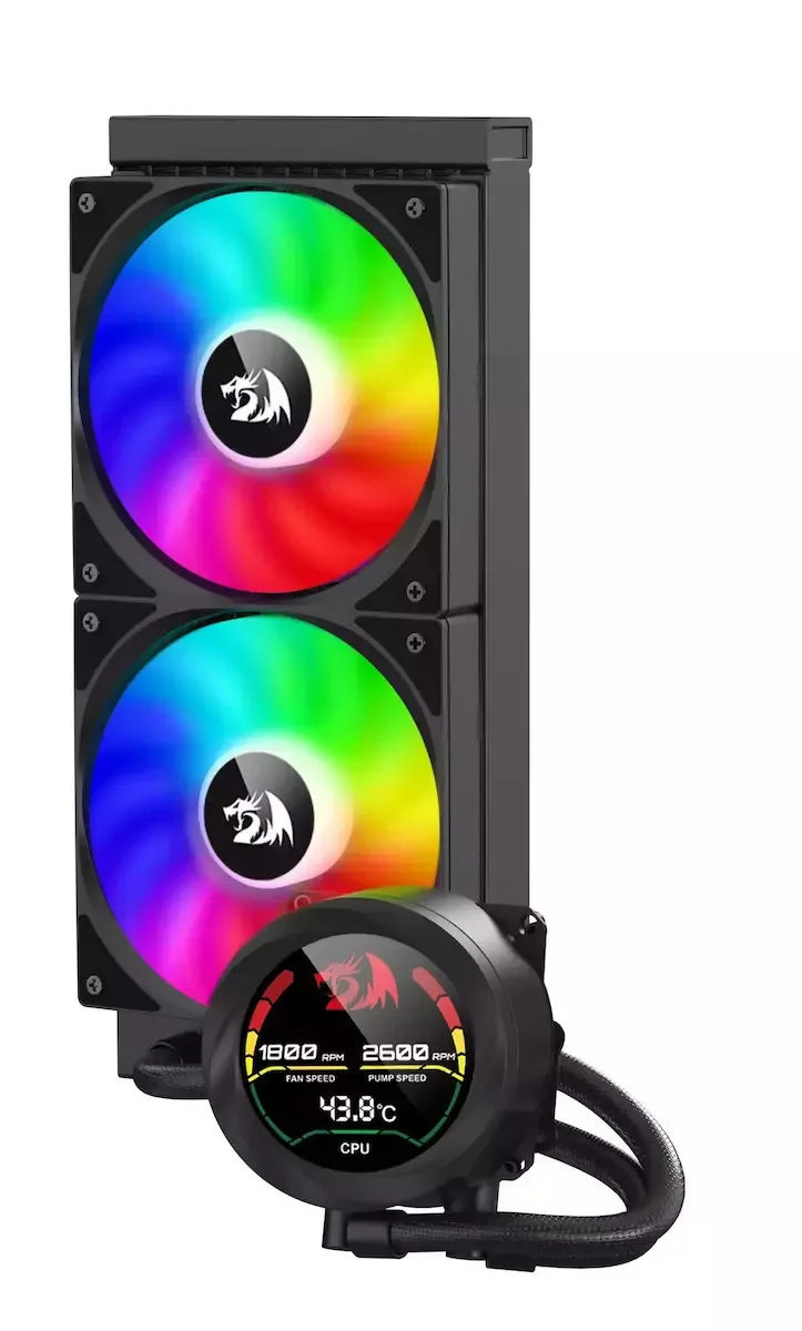 Redragon CCW-1019 Υδρόψυξη Επεξεργαστή Διπλού Ανεμιστήρα 120mm για Socket AM4/AM5/1700/115x με RGB Φωτισμό - Image 1
