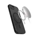 Crong Hybrid Frost Mag Cover Iphone 16e Magsafe Case Black