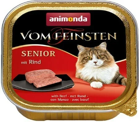 Animonda Vom Feinsten Υγρή Τροφή για Ηλικιωμένες Γάτες σε Ταψάκι με Βοδινό, Πουλερικά, Κρέας, Κοτόπουλο και Αρνί χωρίς Σιτηρά 100gr - Image 1