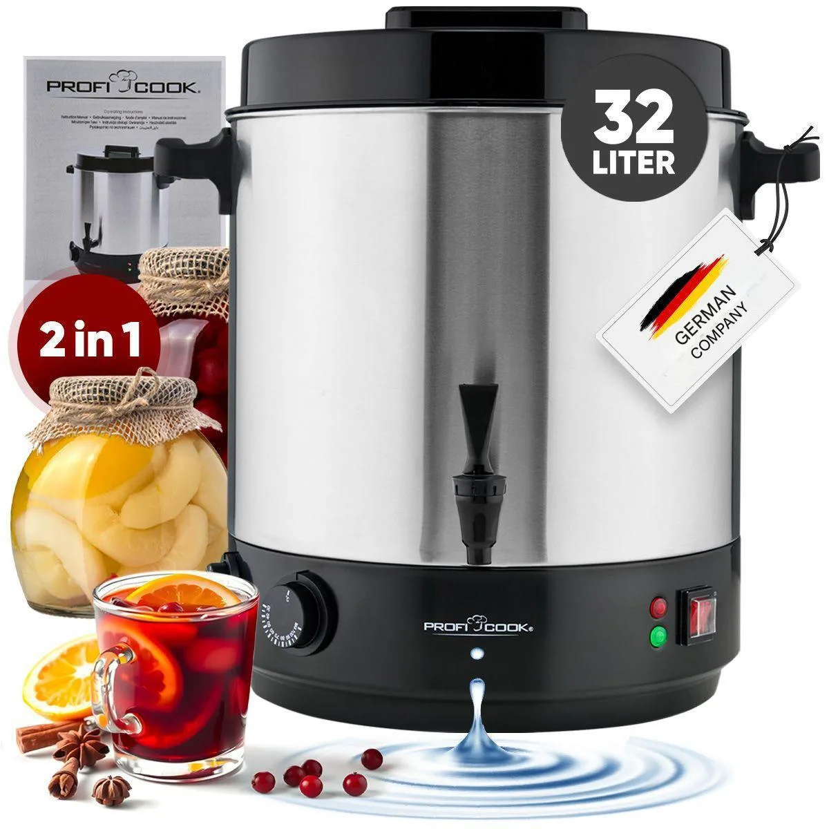 20250227145429_profi_cook_epagelmatikos_vrastiras_rofimaton_me_choritikotita_32lt_2_1kw Profi Cook Επαγγελματικός Βραστήρας Ροφημάτων με Χωρητικότητα 32lt 2.1kW 45x48x41εκ. - Image 1