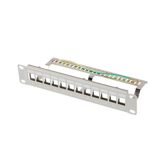 Lanberg Patch Panel 12-port 1u 10" Ftp Gray Ppks-9212-s - Image 1