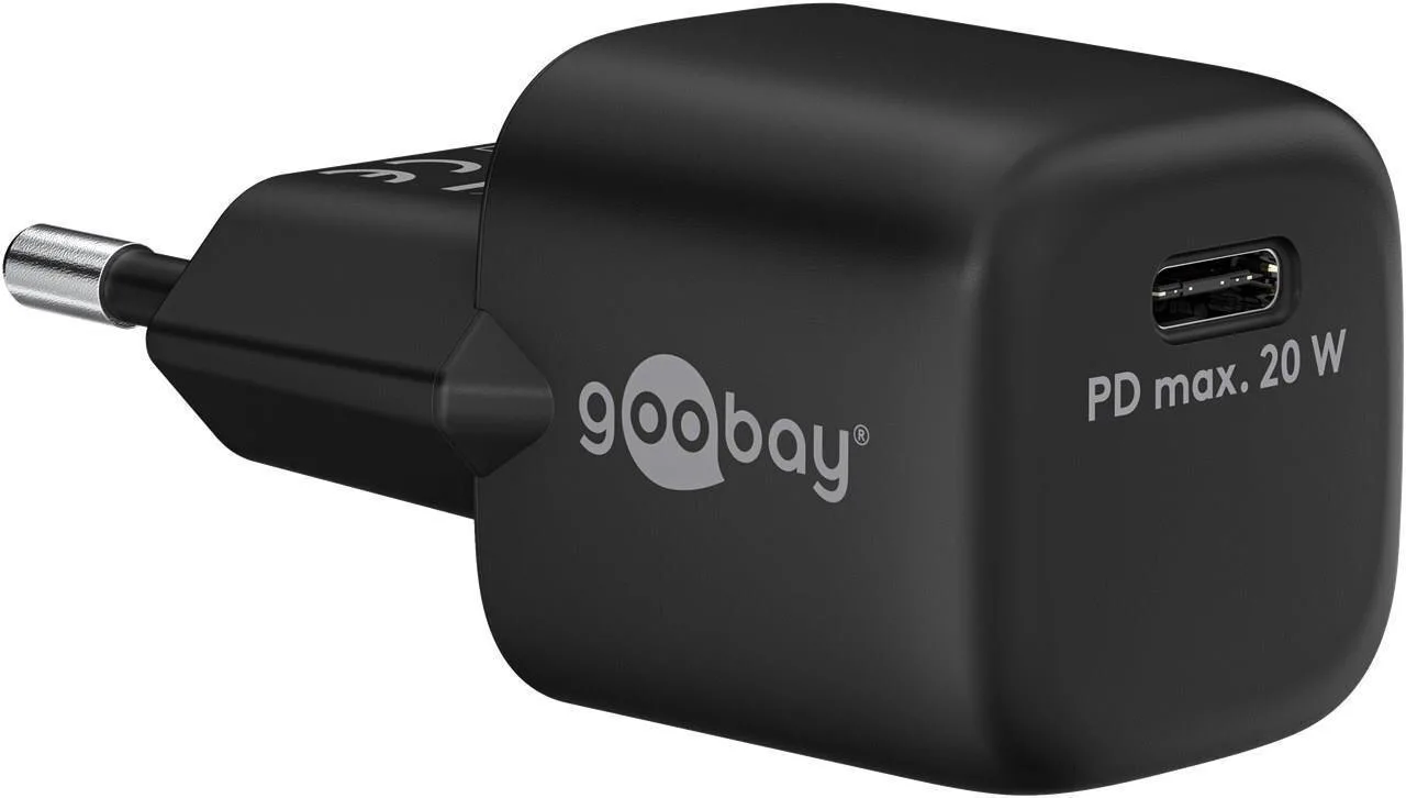 Goobay Φορτιστής Χωρίς Καλώδιο με Θύρα USB-C 20W Power Delivery Μαύρος (65403) - Image 1
