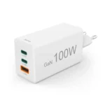 HAMA Φορτιστής Χωρίς Καλώδιο GaN με Θύρα USB-A και 2 Θύρες USB-C 100W Power Delivery Λευκός (201997)