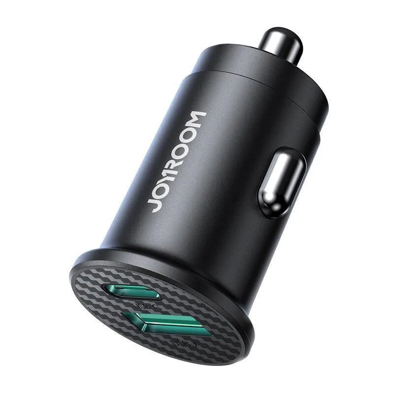 Joyroom JR-CCN16 Mini Φορτιστής Αυτοκινήτου 15W 3A με Θύρες: 1xUSB 1xType-C Μαύρο Χρώμα - Image 1