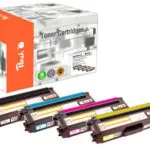 Peach Συμβατό Μελάνι Εκτυπωτή InkJet 6500 Σελίδων Μαύρο 4τμχ PT798