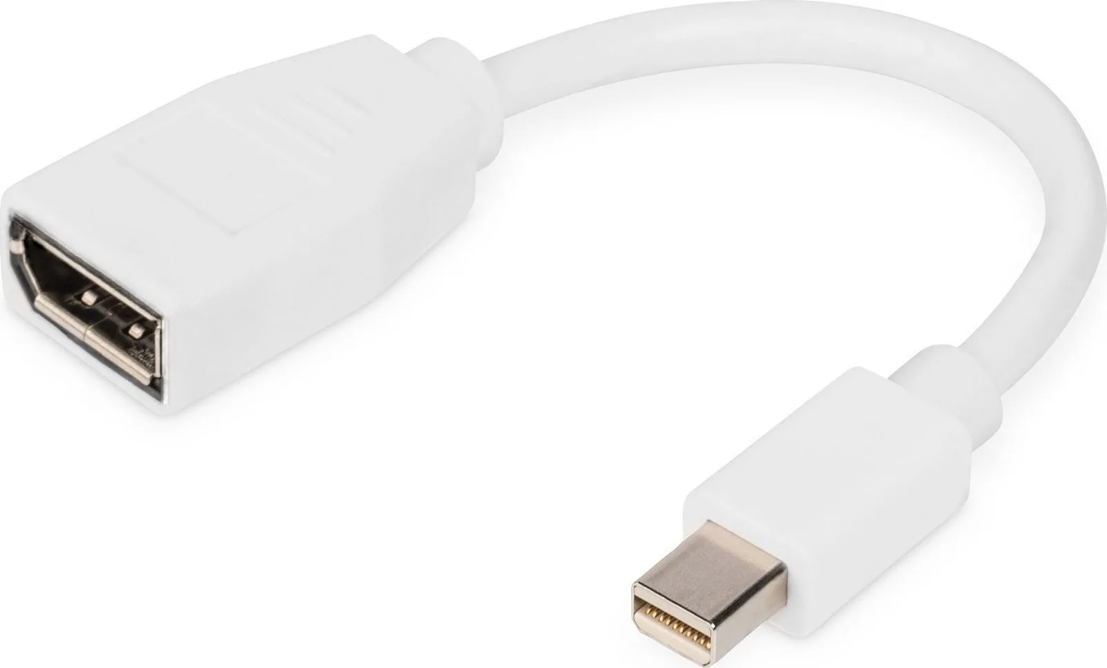 Digitus Μετατροπέας mini DisplayPort male σε DisplayPort female Λευκό 1τμχ DB-340405-001-W - Image 1