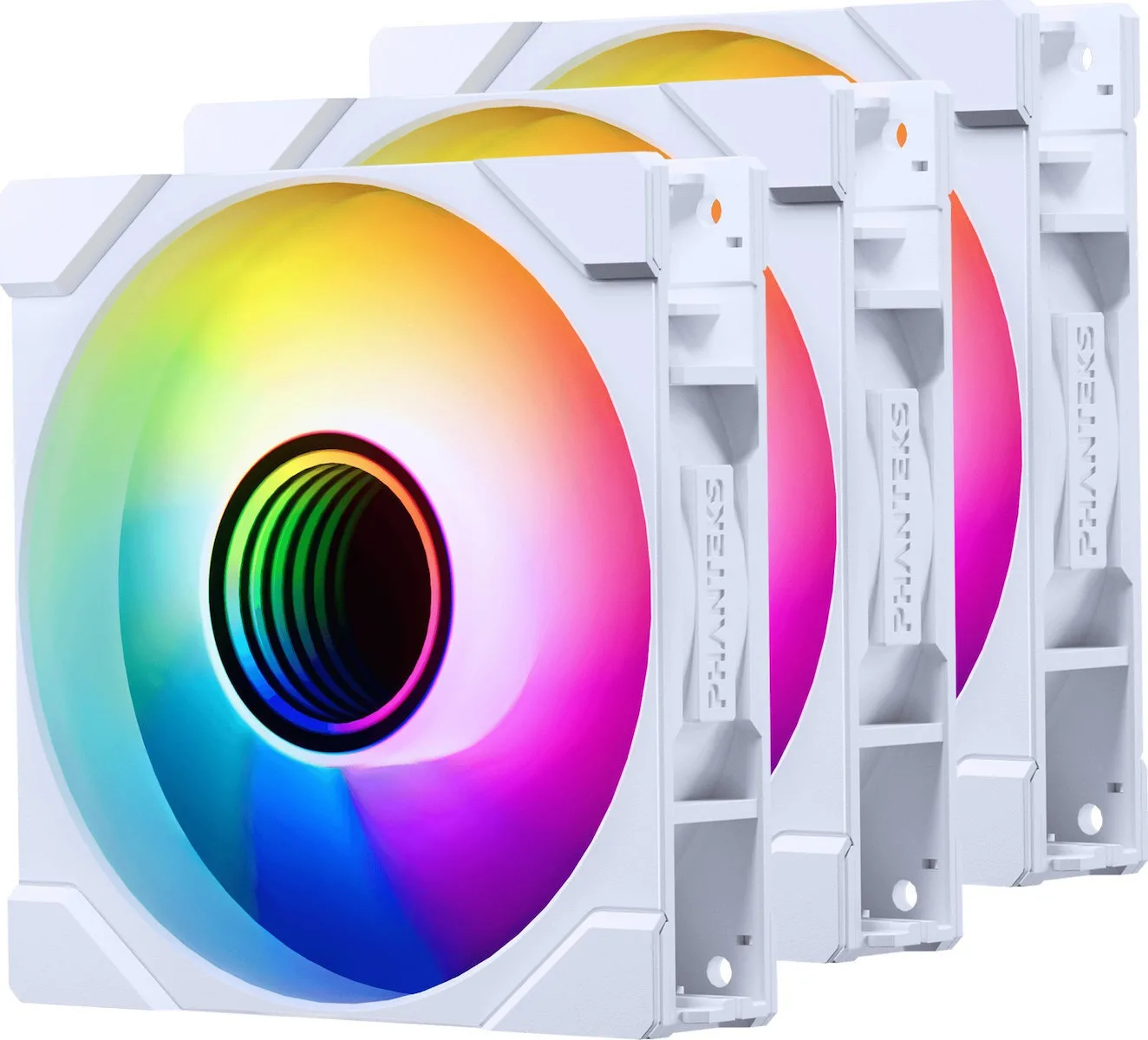 Phanteks M25G2-120 Reverse Case Fan με ARGB Φωτισμό και Σύνδεση 6-Pin 3τμχ Λευκό - Image 1