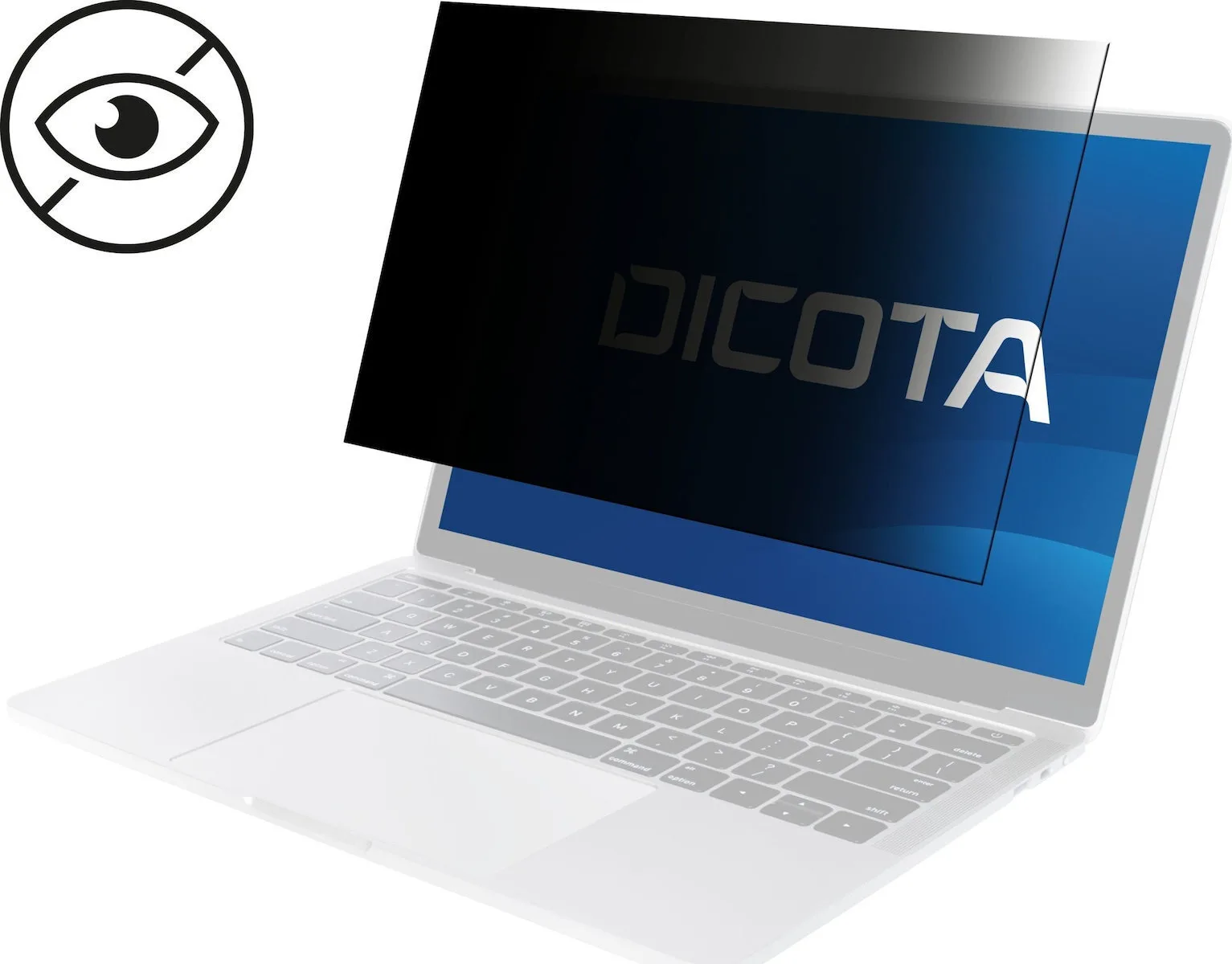 Dicota Privacy Filter 2-way Side-mounted Universal 16:9 33.78cm 13.3 Inches - Image 1