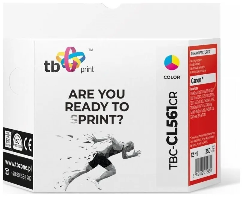 TB Print Συμβατό Μελάνι Εκτυπωτή InkJet Canon CL-561 Πολλαπλό (Color) 1τμχ TBC-CL561CR - Image 1