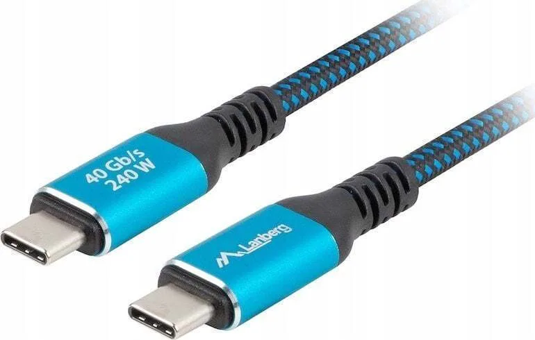 Lanberg USB 2.0 Cable USB-C male - USB-C 240W Μαύρο 1.5m - Image 1