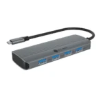 Icy Box USB-C Docking Station με HDMI 4K Ασημί (IB-DK4022a-CPD)