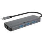 Icy Box USB-C Docking Station με HDMI 4K PD Ethernet Γκρι (IB-DK4034a-CPD)