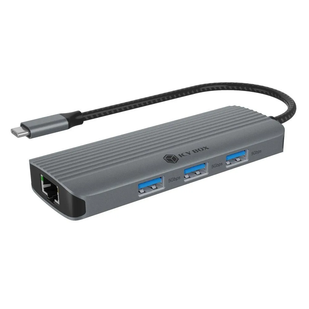 Icy Box USB-C Docking Station με HDMI 4K PD Ethernet Γκρι (IB-DK4034a-CPD) - Image 1
