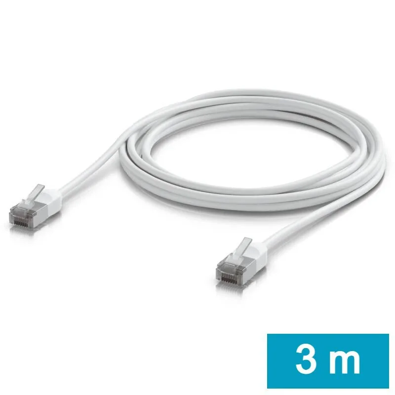 Ubiquiti U/UTP Cat.6a Καλώδιο Δικτύου Ethernet εξωτερικού χώρου 3m Λευκό 1τμχ (UACC-Cable-Patch-Outdoor-C6A-3M-W) - Image 1