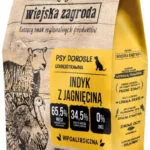Wiejska Zagroda 9kg Ξηρά Τροφή Σκύλων Μεσαίων Φυλών χωρίς Σιτηρά με Γαλοπούλα και Αρνί