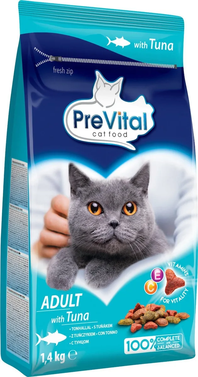 PreVital Ξηρά Τροφή για Ενήλικες Γάτες με Τόνο 1.4kg - Image 1