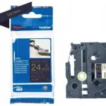 Brother P-touch 24mm Dark Blue Gold Ribbon Tape