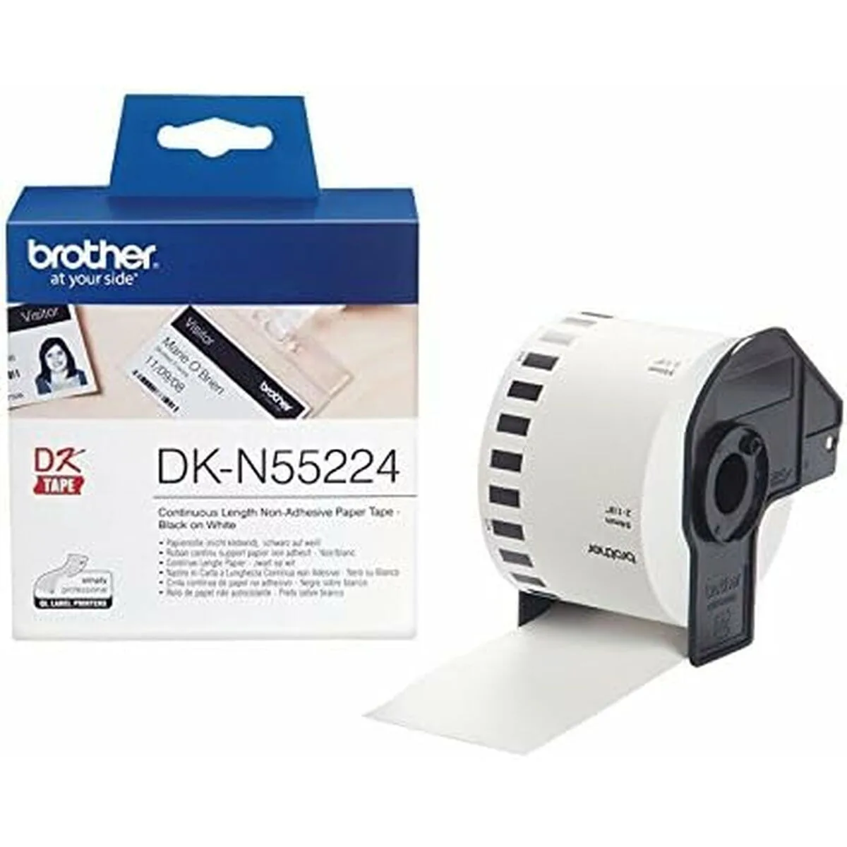Brother P-Touch Ταινία Ετικετογράφου 30m x 54mm σε Λευκό Χρώμα DK-N55224 - Image 1