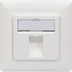 Digitus Μονή Πρίζα Δικτύου RJ45 με Πλαίσιο σε Λευκό Χρώμα DN-93811