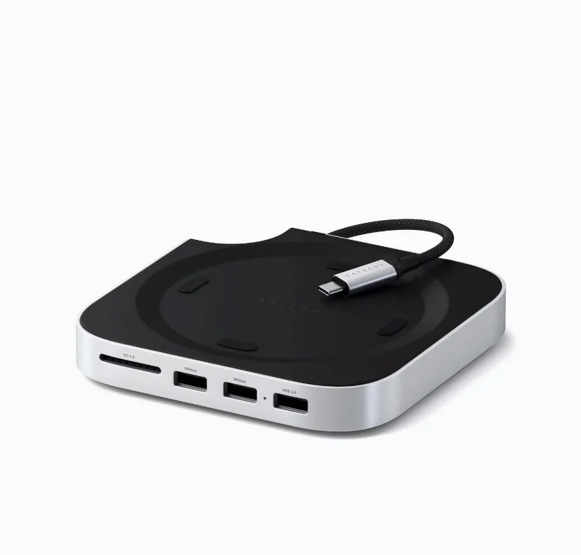20250320150036_satechi_usb_c_docking_station_me_pd_asimi_st_gnmmes Satechi USB-C Docking Station με Ασημί - Image 1