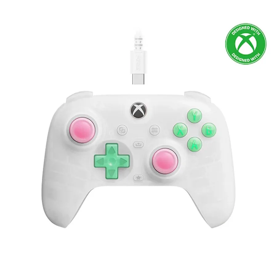 20250321165818_8bitdo_ultimate_ensyrmato_gamepad_gia_pc_xbox_one_xbox_series_translucent_white 8Bitdo Ultimate Ενσύρματο Gamepad για PC / Xbox One / Xbox Series Translucent White - Image 1