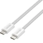 Unitek Magnetic / Retractable / Braided USB 2.0 Cable USB-C male - USB-C 100W Λευκό 1m (C1414AWH-1M)