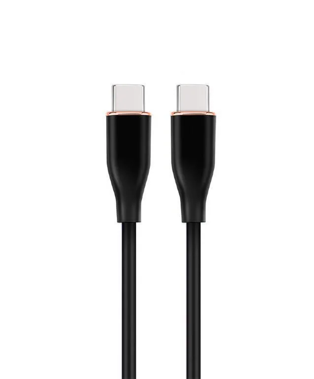 Gembird USB 2.0 Cable USB-C male - USB-C 60W Μαύρο 1.5m CC-USB2S-CMCM-1.5M-BK - Image 1