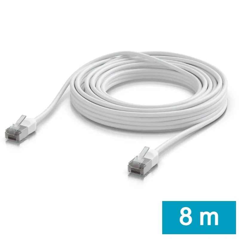 Ubiquiti U/UTP Cat.6a Καλώδιο Δικτύου Ethernet εξωτερικού χώρου 8m Λευκό 1τμχ (UACC-Cable-Patch-Outdoor-C6A-8M-W) - Image 1