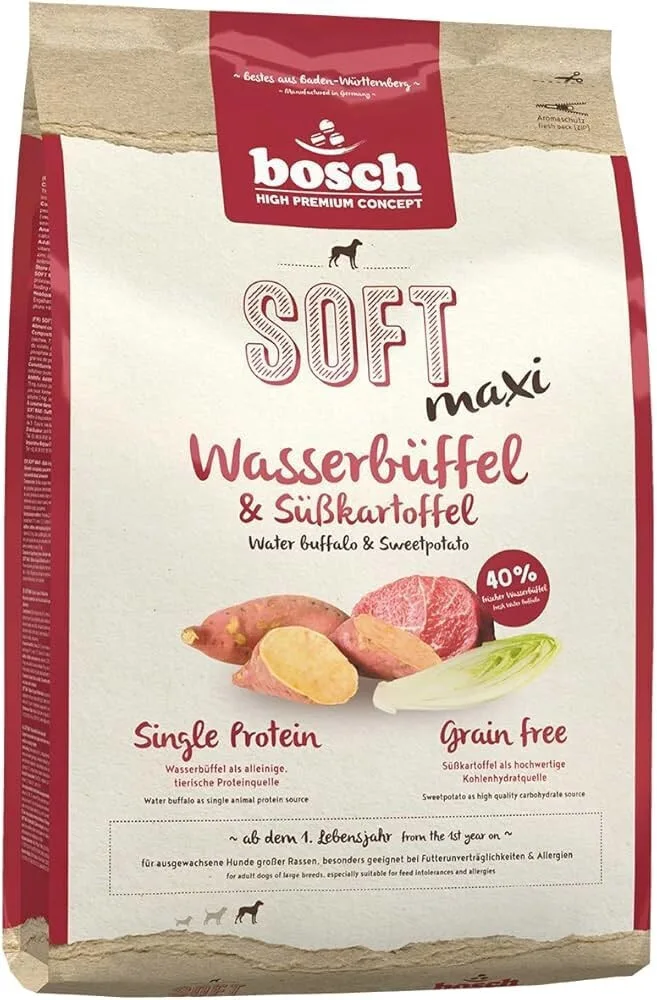 Bosch Petfood Concepts Soft 2.5kg Ξηρά Τροφή Σκύλων Μεγαλόσωμων Φυλών χωρίς Σιτηρά με Βουβάλι και Πατάτες - Image 1