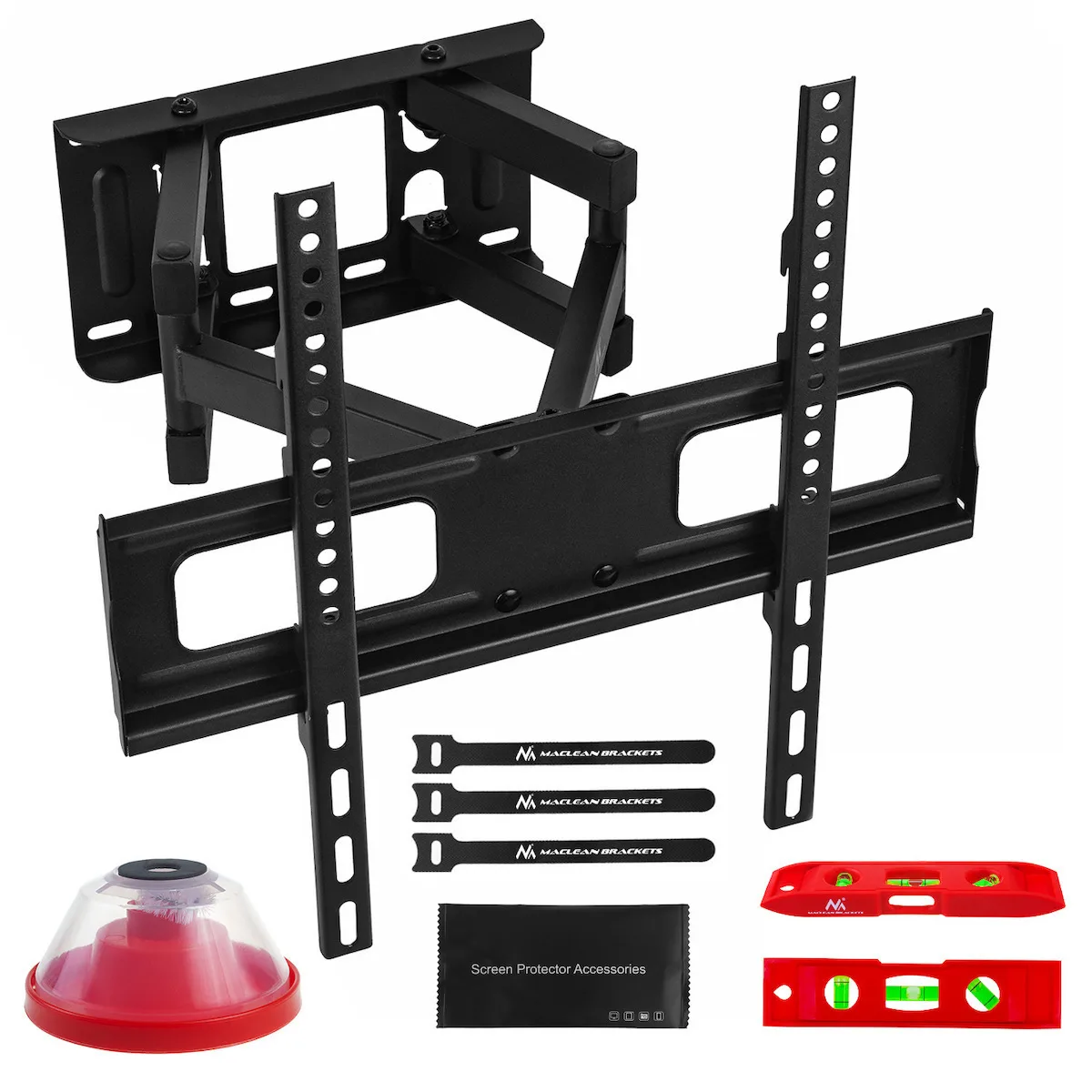 Βάση Τηλεόρασης Maclean Max Vesa 400x400 32-75" 50kg Ρύθμιση Γωνίας Κάθετα Οριζόντια Προφίλ 80-380mm Μαύρο Mc-788 - Image 1