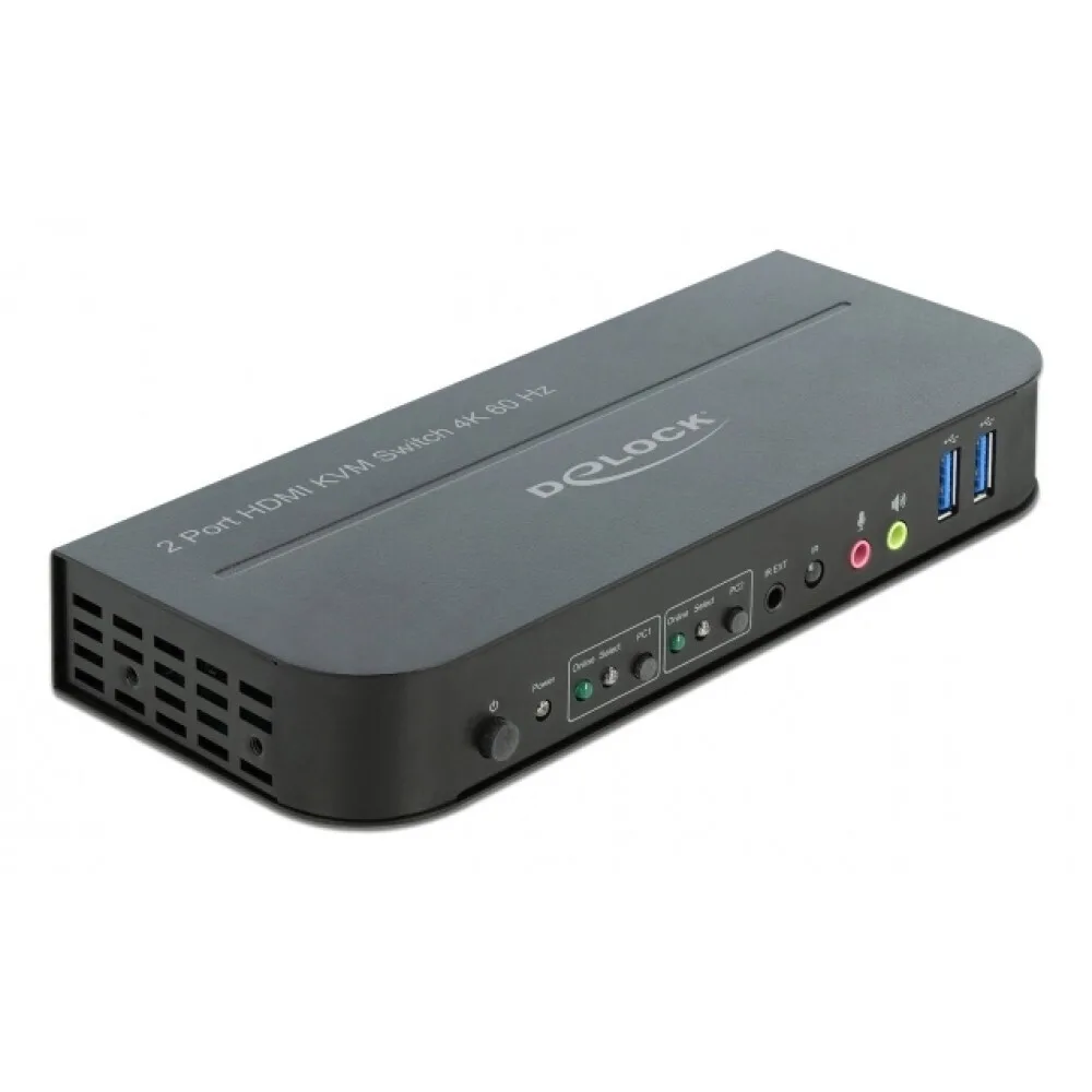 DeLock KVM Switch 4K 60 Hz with USB 3.0 and Audio για σύνδεση δύο υπολογιστών - Image 1