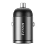 Baseus Tiny Star Mini Φορτιστής Αυτοκινήτου Γρήγορης Φόρτισης με μία Θύρα: 1xUSB Γκρι Χρώμα VCHX-A0G