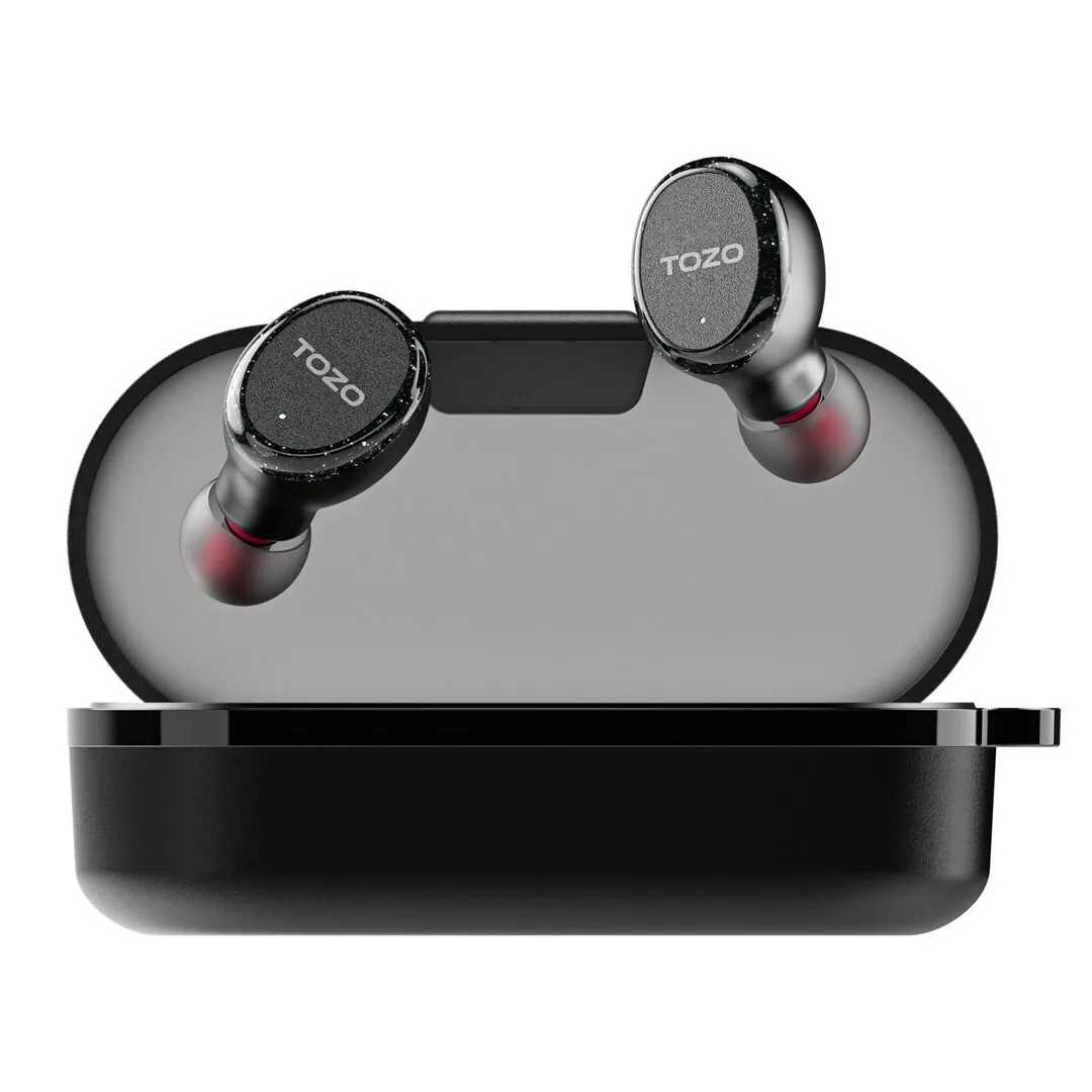 Tozo T10S In-ear Bluetooth Handsfree Ακουστικά με Αντοχή στον Ιδρώτα και Θήκη Φόρτισης Μαύρα - Image 1