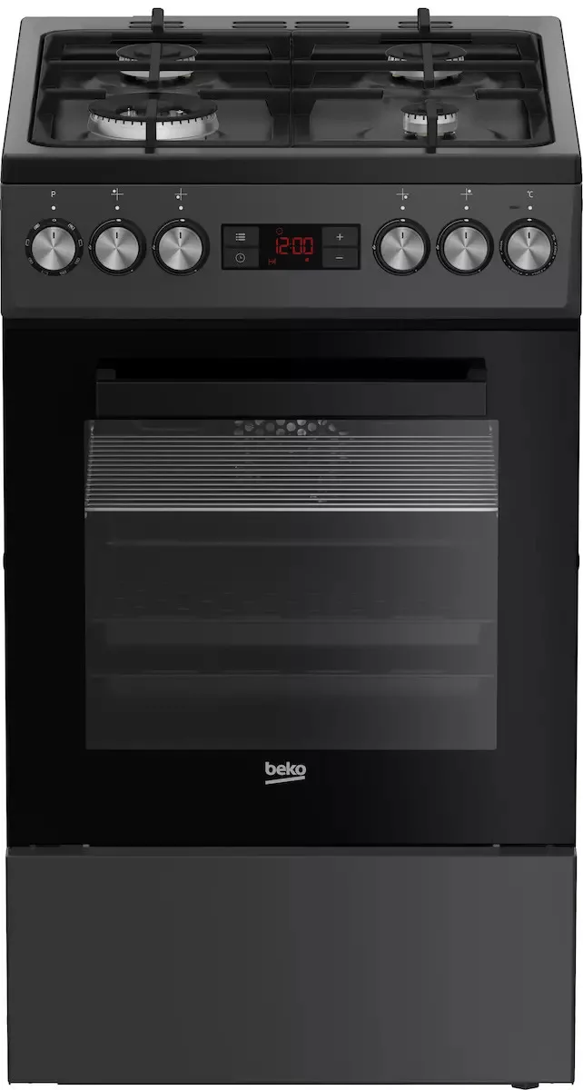 Beko FSM51330DAOT Κουζίνα Υγραερίου & Ρεύματος 60lt με Εστίες Υγραερίου Π50εκ. Μαύρη - Image 1
