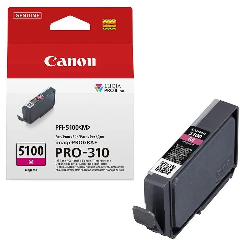 Canon PFI-5100 Γνήσιο Μελάνι Εκτυπωτή InkJet Ματζέντα (6954C001) - Image 1