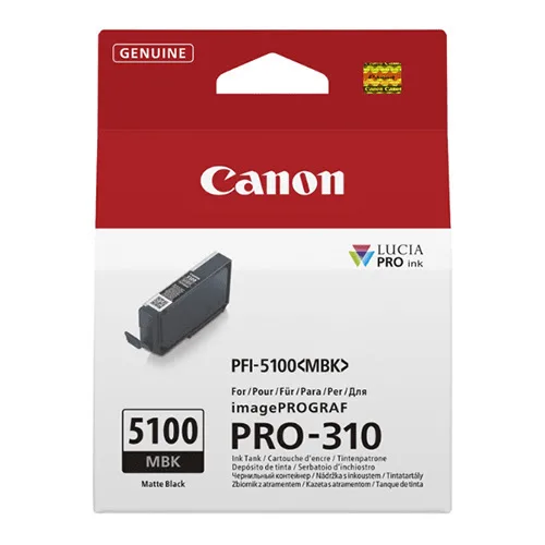 Canon PFI-5100MBK Γνήσιο Μελάνι Εκτυπωτή InkJet Μαύρο (6951C001) - Image 1